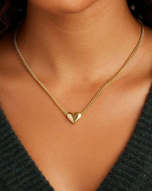 Lou Helium Heart Necklace NikNenz™ Premium Gold & Diamonds
