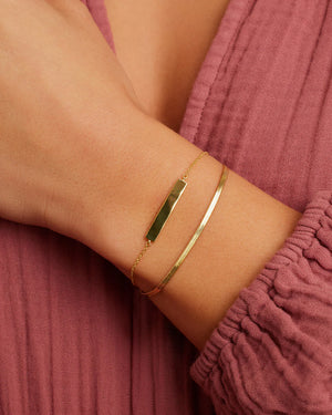 Plate Adjustable Bracelet (Gold)