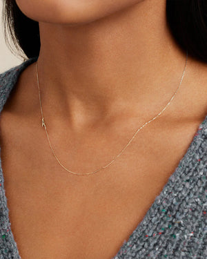 14K Gold Alphabet Necklace NikNenz™ Premium Gold & Diamonds