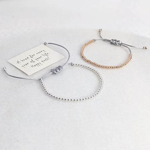 Personalized 50th Birthday Friendship Bracelet for Women – Unique Bead Gift.