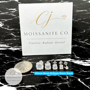 Moissanite Stud Earrings 3Mm–10Mm, 925 Sterling Silver Screw Back, VVS1 GRA Certified, Diamond Alternative Studs for Men Women, Mothers Day