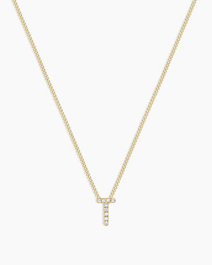 14K Diamond Alphabet Necklace