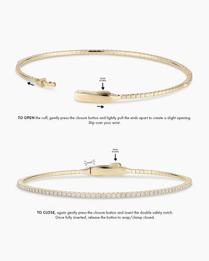 14K Diamond Melbourne Cuff