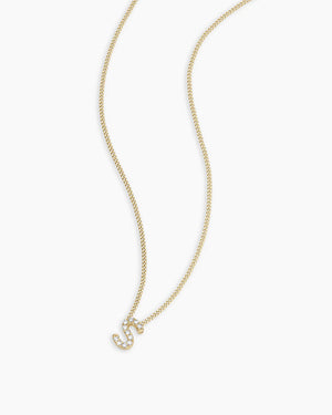 14K Diamond Alphabet Necklace