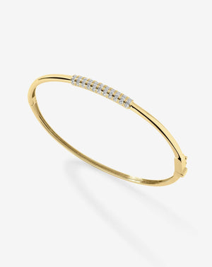 Elegant Diamond Bar Bangle - Timeless Luxury Accessory.