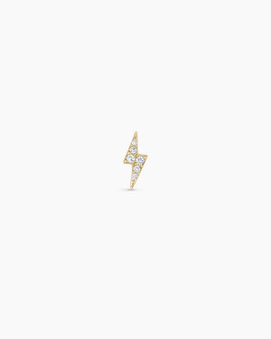 14K Diamond Lightning Single Stud