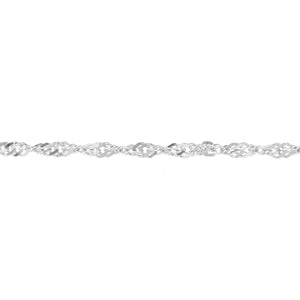 1.7Mm Adjustable Singapore Chain Ankle Anklet REAL 14K White Gold 10"