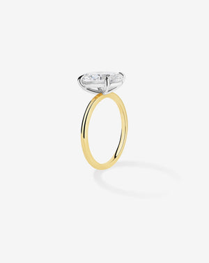 Stunning 3.04 Carat Oval Lab Diamond in Whisper Thin® Setting.