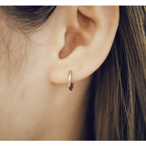 Stunning 18K Solid Gold 10mm Hoop Huggie Earrings – Perfect for Every Occasion!.