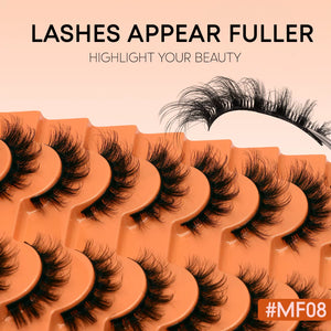 VELTRINAY Cat Eye Lashes False Lashes 3D Faux Mink Lashes Fluffy Volume Strip Lashes Cat Eyelashes Lashes Fake Eyelashes Makeup