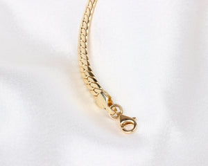 14K Gold 5MM Cuban Link Bracelet, Curb Chain Bracelet, Bold Link Chunky Vintage Chain Anklet, Men Women Stacking Bracelet, Gift for Her