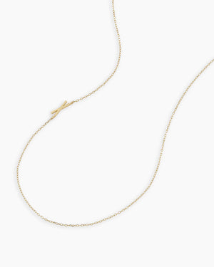 14K Gold Alphabet Necklace NikNenz™ Premium Gold & Diamonds