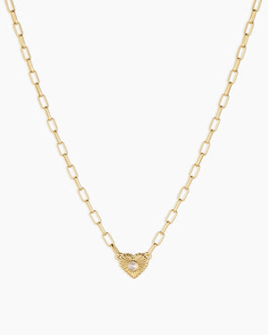 Birthstone Heart Necklace NikNenz™ Premium Gold & Diamonds