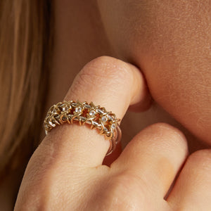 Kinetic Estate Two-Tone Ring NikNenz™ Premium Gold & Diamonds