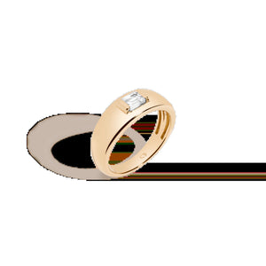 Chunky Lab Grown White Sapphire Emerald Ring NikNenz™ Premium Gold & Diamonds