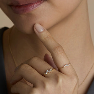 Diamond Cluster Ring in Solid Gold