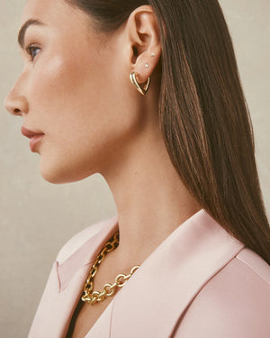 Amour Heart Hoops NikNenz™ Premium Gold & Diamonds