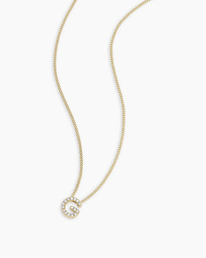 14K Diamond Alphabet Necklace