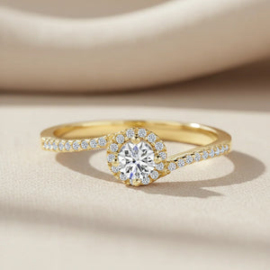 14K Gold Spiral Engagement Style Ring