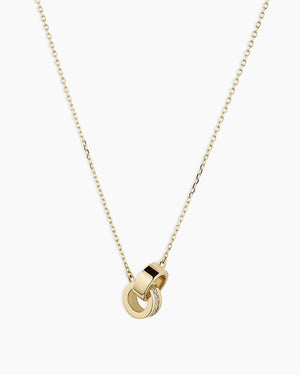 Diamond Bond Interlocking Rose Necklace NikNenz™ Premium Gold & Diamonds