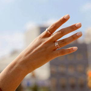 Thin Stackable Ring NikNenz™ Premium Gold & Diamonds