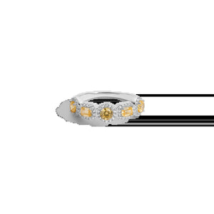 Lab Grown Canary Edwardian Ring NikNenz™ Premium Gold & Diamonds
