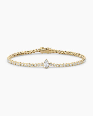 Lab Grown Diamond Pear Tennis Bracelet