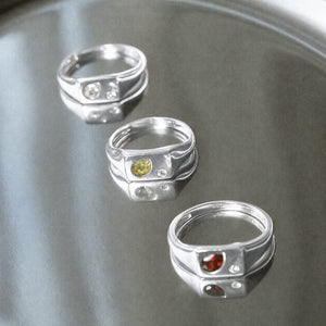 Estée Lalonde Birthstone Pinky Ring Sterling Silver