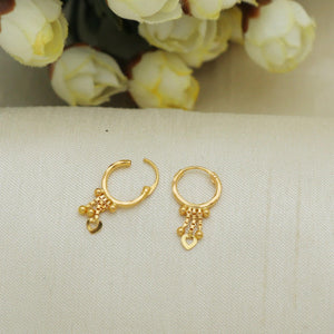 Elegant 20K Gold Bali Hoop Earrings - Timeless Luxury for Every Occasion.