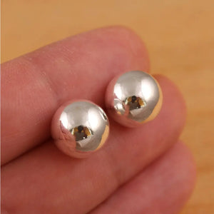 925 Sterling Silver 12Mm Ball Stud Earrings BIG Plain Gift Boxed