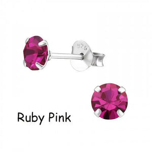 925 Sterling Silver round Earrings Studs Tiny Small One Pair