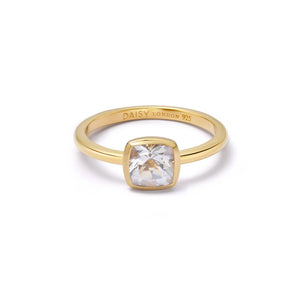 Birthstone Ring 18Ct Gold Plate
