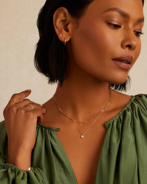 Classic Diamond Pear Necklace NikNenz™ Premium Gold & Diamonds