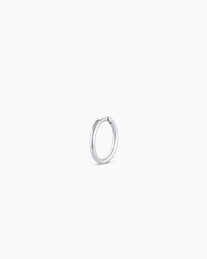 14K White Gold Classic Single Huggie