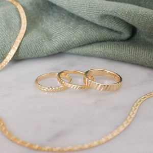 Estée Lalonde Sunburst Stacking Ring 18Ct Gold Plate