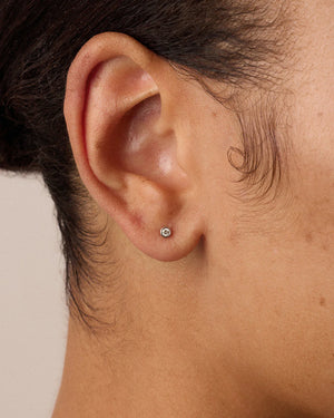 14K Classic Diamond Flat Back Studs