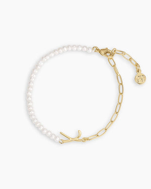 Lou Pearl Alphabet Bracelet