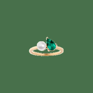 Pearl Toi Et Moi Ring NikNenz™ Premium Gold & Diamonds
