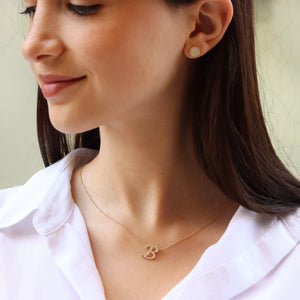 Diamond Pavé Set round Earrings, Stud Earrings, Diamond Earrings, Modern Earrings