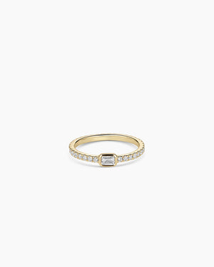 14K Lab Grown Diamond Emerald Eternity Ring