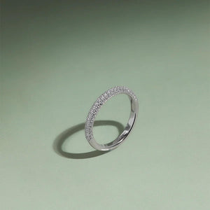 Stunning Silver Pavé Essential Band Ring – Elevate Your Style!.