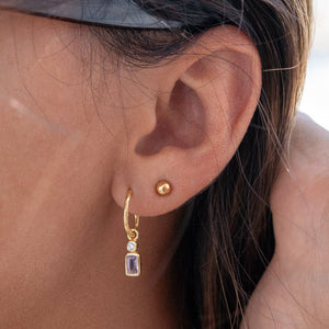 14K Gold Plated Ball Stud Earrings: Sterling Silver (0.15")