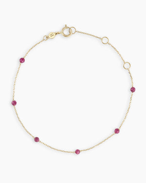 14K Gold Newport Birthstone Bracelet