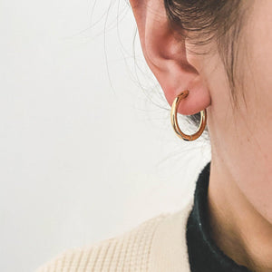 10 Pcs Gold & Silver Stainless Steel Huggie Hoop Earrings - 2.5mm Thick, 13-30mm Sizes.