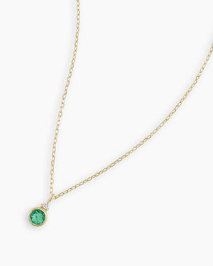 14K Gold Birthstone Necklace