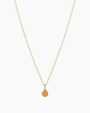 14K Gold Birthstone Necklace
