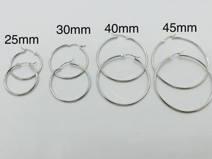 14K Gold Hoop Earring Set: Polished Real Gold, 1.5Mm Thick