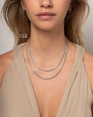 Timeless Elegance: Classic Diamond Tennis Necklace.