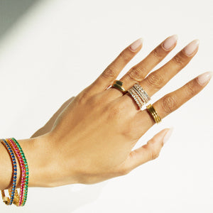 Two-In-One Lab Grown Diamond Eternity Ring NikNenz™ Premium Gold & Diamonds