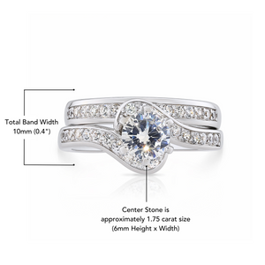 Stunning CZ Two-Tier Sterling Silver Engagement Ring Set – Perfect for Proposals, Weddings, and Anniversaries.